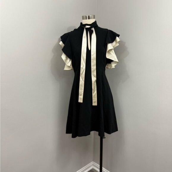 Cinq a Sept Black Ruffle Dress - Picture 1 of 15